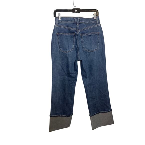 Veronica Beard Dylan Cuffed Straight-Leg Jean in Thriller Wash Sz. 27 - Picture 4 of 7